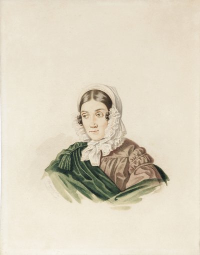 Retrato de Tatiana Petrovna Lvova 1789-1848, de soltera Poltoratskaya, 1830s de Carl von Hampeln