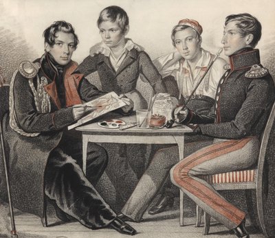 Retrato de los Hermanos Konovnitsyn de Carl von Hampeln