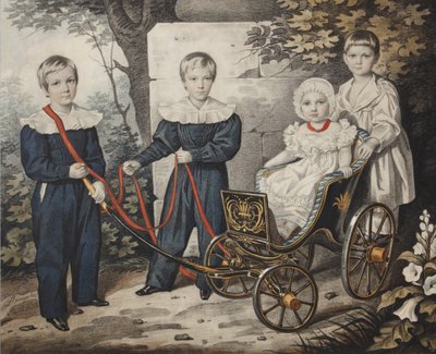Retrato de los niños Talyzin, principios de la década de 1830 de Carl von Hampeln