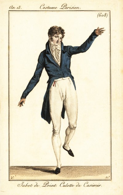 Dandy bailando en un baile, París de Carle (after) Vernet