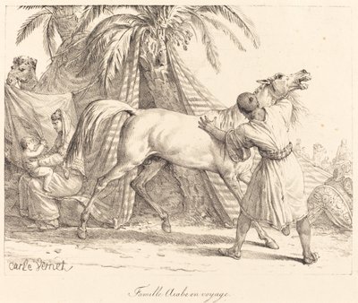 Familia árabe de viaje de Carle Vernet