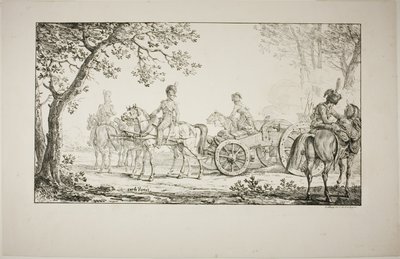 Artillería con arneses de Carle Vernet