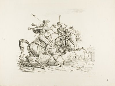 Húsar Matando a un Cosaco con un Sable de Carle Vernet