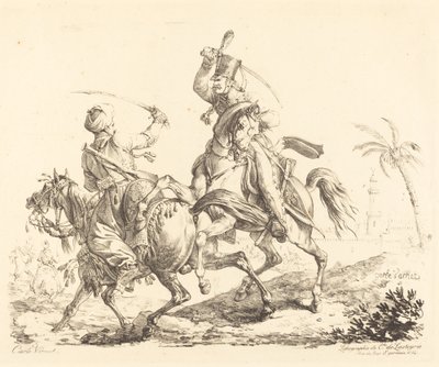 Húsar golpeando a un mameluco de Carle Vernet