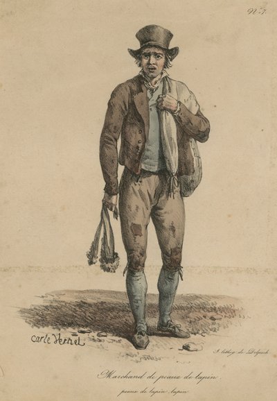 Marchand de peaux de lapin de Carle Vernet