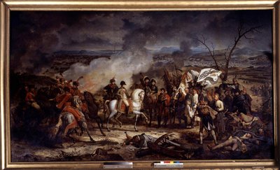 Guerra Napoleónica: el emperador Napoleón I durante la Batalla de Austerlitz el 2/12/1805 de Carle Vernet