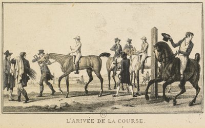Escenas de carreras: Un caballo llegando a la carrera de Carle Vernet