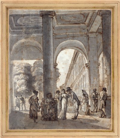 El Palacio Real en 1810 (tinta sobre papel) de Carle Vernet
