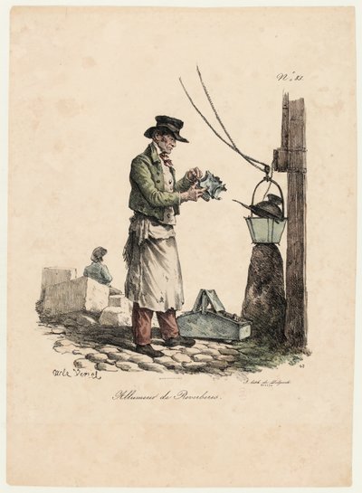 El farolero de "Les Cris de Paris de Carle Vernet