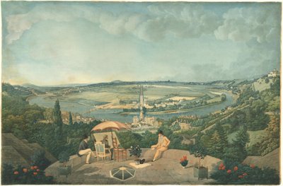 Vista de París desde la terraza del Pavillon de Brimborion de Carle Vernet