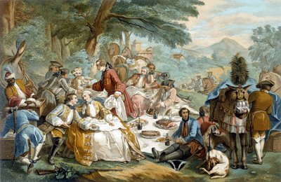 Almuerzo de caza - después de Carle Van Loo de Carle van (after) Loo