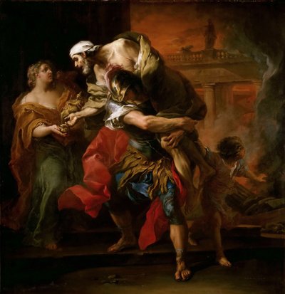 Eneas llevando a Anquises de Carle van Loo