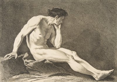 Un Académie: Hombre sentado, 1742-43 de Carle van Loo