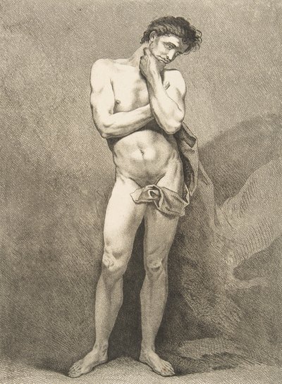Una Académie: Hombre de pie, 1742-43 de Carle van Loo