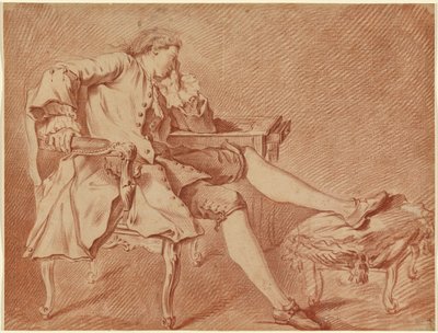 Caballero recostado en una silla de Carle van Loo