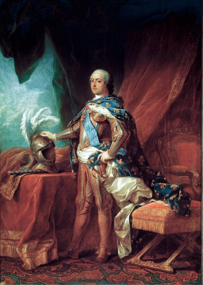 Retrato del Rey Luis XV el Amado, Rey de Francia (óleo sobre lienzo). de Carle van Loo