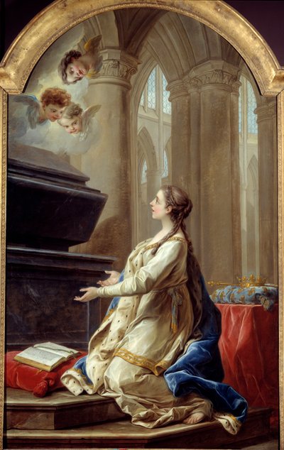 Santa Clotilde en oración de Carle van Loo