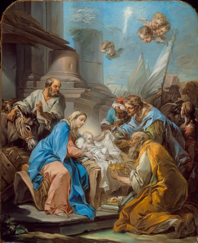 La adoración de los magos de Carle van Loo