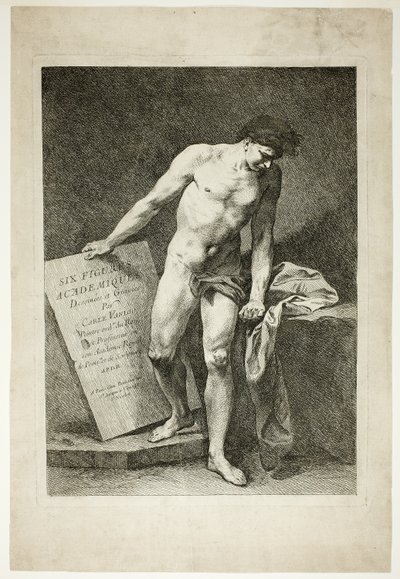 Portada, de Six Figures Académiques (Seis figuras académicas) de Carle van Loo