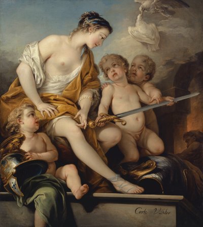 Venus y cupidos con las armas de Marte, c.1743 de Carle van Loo
