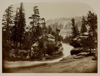 Cascada, Nevada Falls, Yosemite, California de Carleton E. Watkins