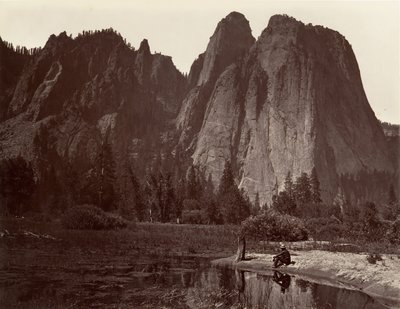 Rocas de la Catedral, Yosemite, ca. 1872, impreso ca. 1876 de Carleton E. Watkins.