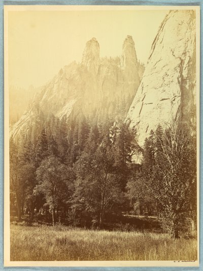 Agujas de la Catedral, Yosemite de Carleton E. Watkins