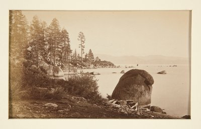 Cuatro escenas de ferrocarril y cuatro vistas del lago Tahoe: lago Tahoe desde Artist Point de Carleton E. Watkins