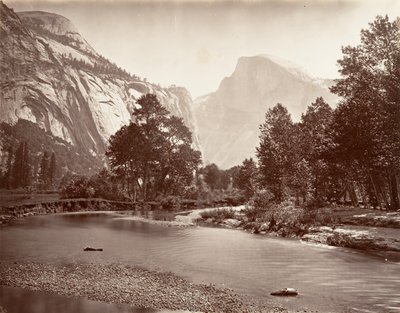 Cúpula Norte y Sur, Yosemite, ca. 1872, impreso ca. 1876 de Carleton E. Watkins.
