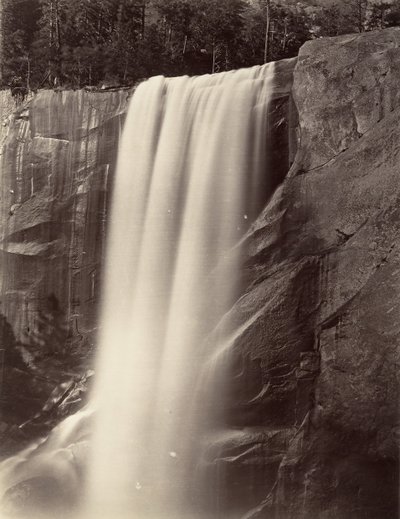 Cascadas Vernal, 350 pies, Yosemite, ca. 1872, impreso ca. 1876 de Carleton E. Watkins.