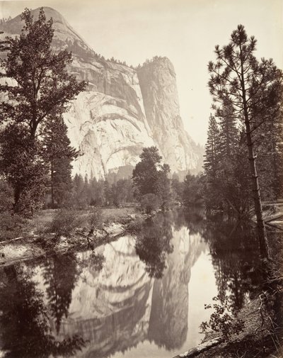 Torre de Washington, Yosemite, ca. 1872, impreso ca. 1876 de Carleton E. Watkins.