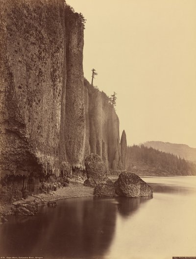 Cabo de Hornos, río Columbia, Oregón, 1867 de Carleton Emmons Watkins