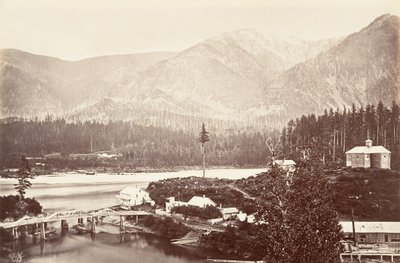 Cascadas, Oregón, 1867, impreso ca. 1876 de Carleton Emmons Watkins