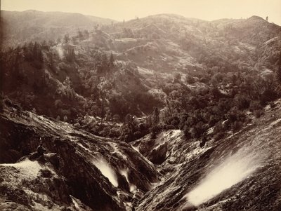 Cañón del Diablo, Geysers, vista hacia abajo de Carleton Emmons Watkins