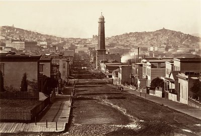 Primera calle, San Francisco, 1864, impreso ca. 1876 de Carleton Emmons Watkins