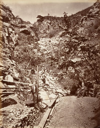 Aguas termales de azufre, Santa Bárbara, 1876, impreso ca. 1876 de Carleton Emmons Watkins