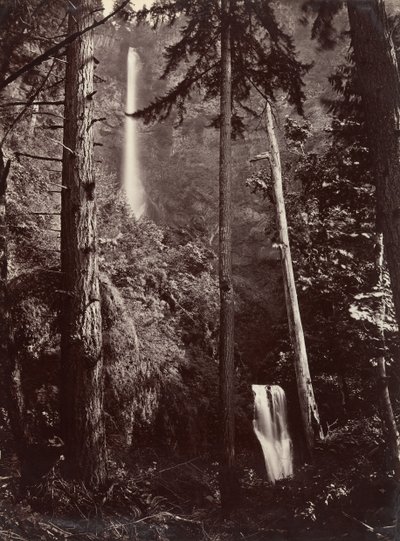 Cataratas Multnomah, Oregón, 1867, impreso posteriormente de Carleton Emmons Watkins