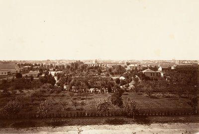 Oakland, desde la Academia Militar, 1864, impreso ca. 1876 de Carleton Emmons Watkins