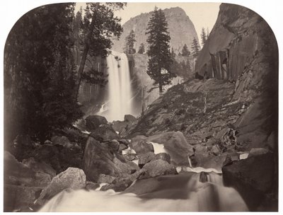Piwyac, Cascada Vernal, 300 pies, Yosemite, 1861 de Carleton Emmons Watkins