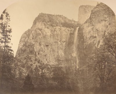 Pohono, Velo de Novia, 900 pies, Yosemite, 1861 de Carleton Emmons Watkins