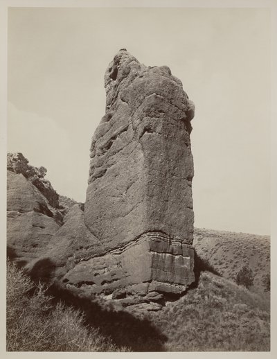 Roca Sentinel, Echo Canyon, Utah de Carleton E. Watkins