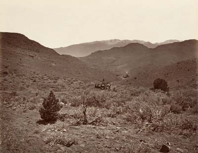 Camino del túnel Sutro a Virginia City, 1875, impreso ca. 1876 de Carleton Emmons Watkins