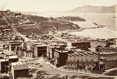La Puerta Dorada, 1868-69, impreso ca. 1876 de Carleton Emmons Watkins