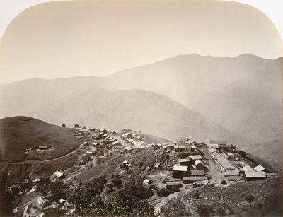 La ciudad en la colina, New Almaden, 1863 de Carleton Emmons Watkins