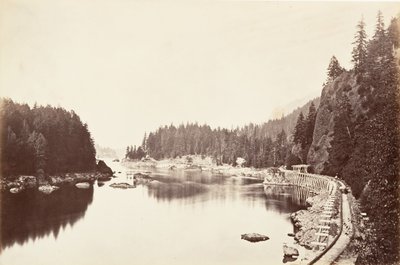 Puente de dientes, Oregón, 1867, impreso ca. 1876 de Carleton Emmons Watkins