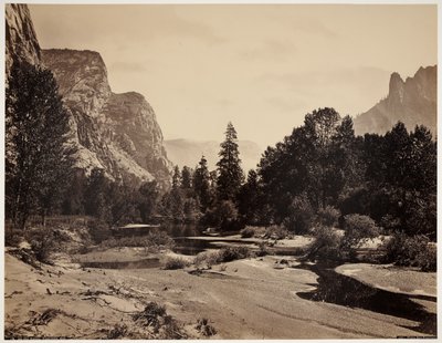 El Valle de Yosemite desde los pies de El Capitán de Carleton Emmons Watkins