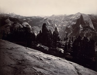 Vista desde el Domo Sentinel, Yosemite, 1865-66 de Carleton Emmons Watkins