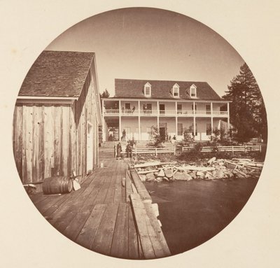 Hotel Warm Springs Lake Tahoe, ca. 1878 de Carleton Emmons Watkins