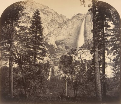 Cascada de Yosemite. Abajo en el valle. 2637 pies, 1861 de Carleton Emmons Watkins