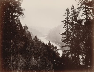 Gran Río, desde la Ranchería, Mendocino, California de Carleton Watkins